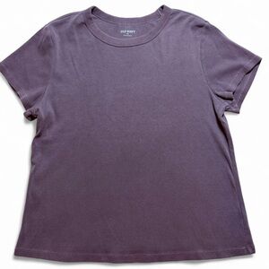 Old Navy Wild Currant Ribbed Tee | Women’s XXL | NWT | Minimalist Capsule Basic